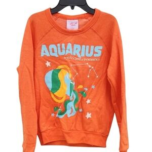 Midnight Rider Anthropologie‎ Aquarius Graphic Swearshirt Pullover Crew Boho XS
